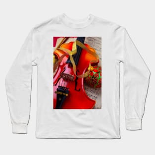 Baroque Violin And Christmas Ornament Long Sleeve T-Shirt